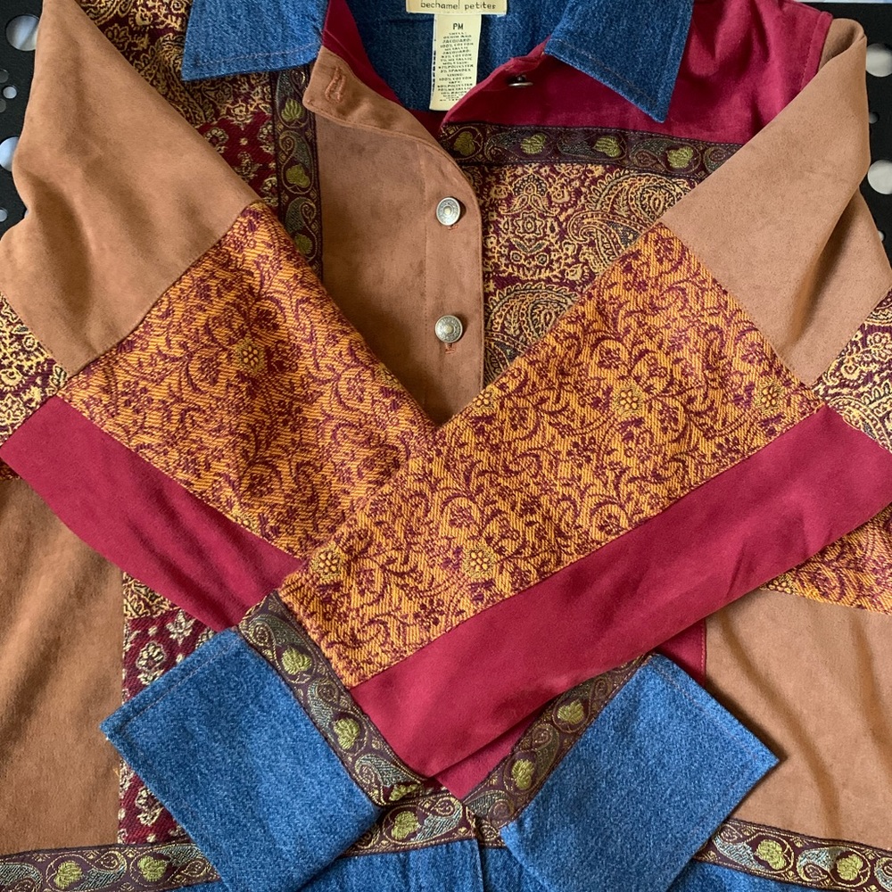 Vintage Denim and Moleskin Patchwork Jacket